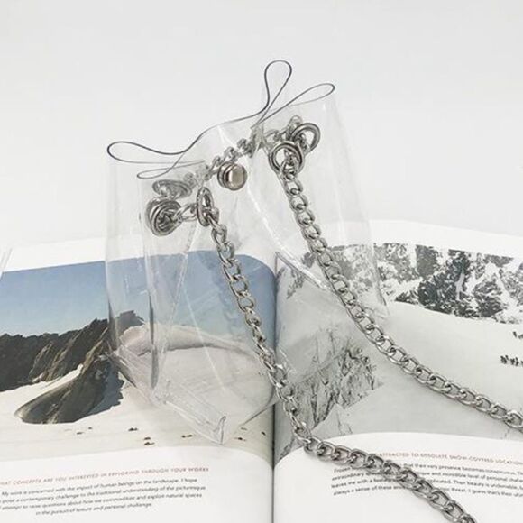 Handbags - A listed transparent bag clear